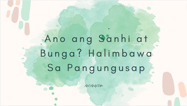 Ano Ang Sanhi At Bunga Halimbawa Sa Pangungusap AnoAng