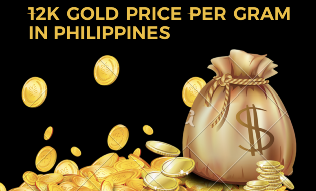 12K Gold Price per Gram in Philippines